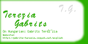 terezia gabrits business card